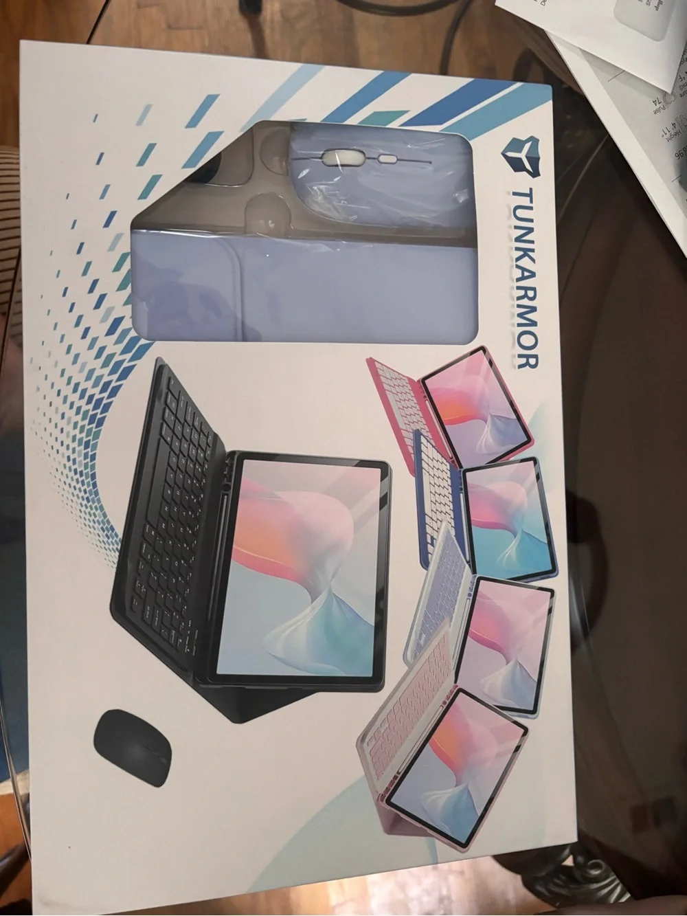 Lavender Tablet Keyboard Case and Mouse Combo